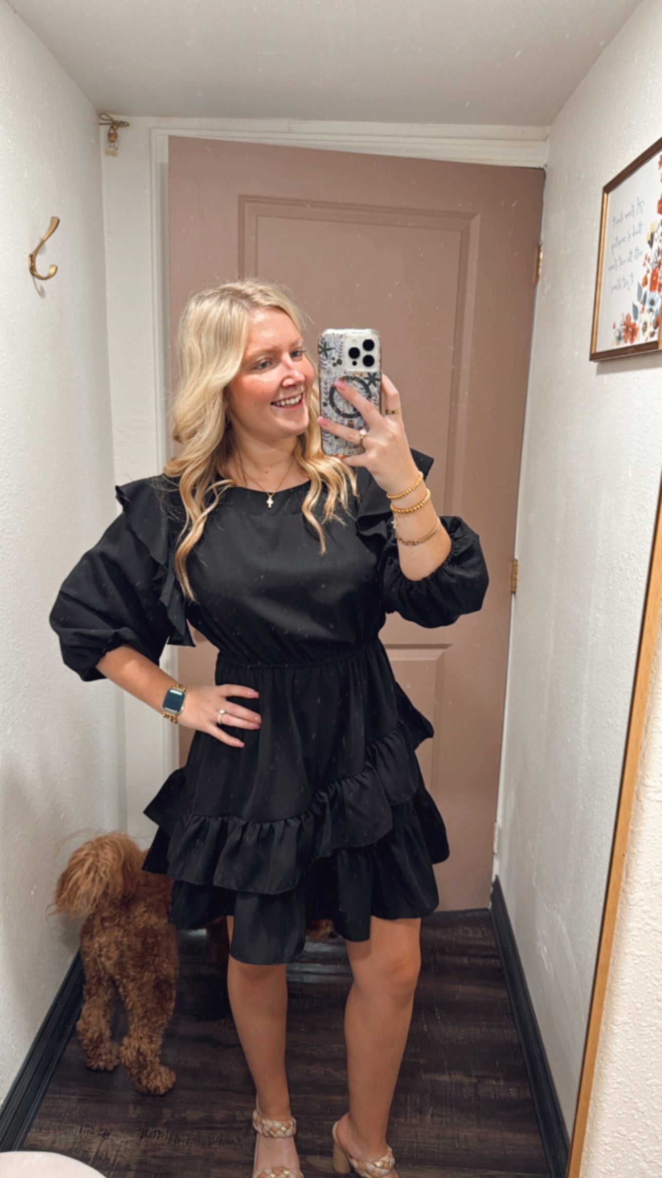 Black Ruffle Dress (117)