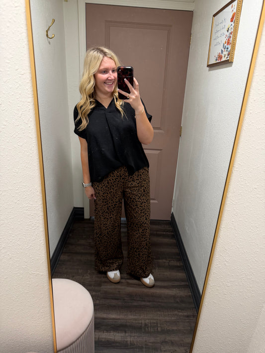 Leopard Print Loose Pants (117)