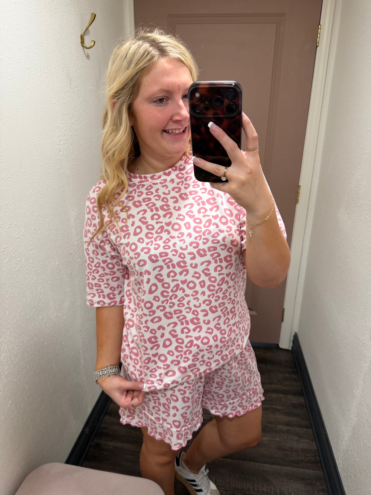 Pink Cheetah PJ Set (117)
