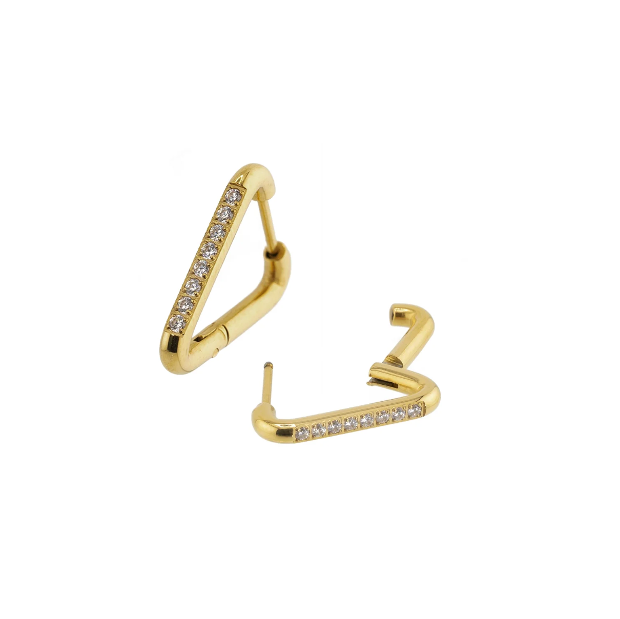 Diamond Triangle Earrings