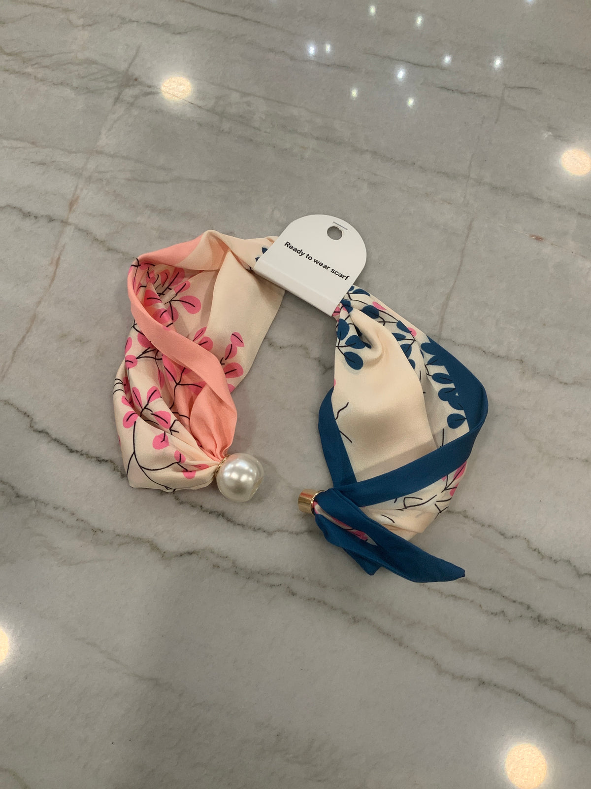 Pink Coral Branches Magnetic Scarf