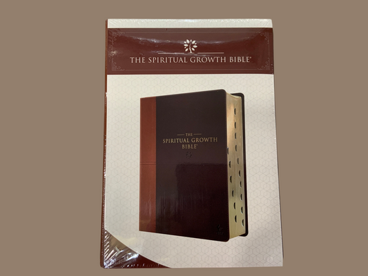 NLT spiritual growth Bible brown & ginger