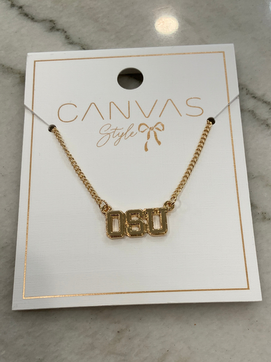 OSU Block Necklace