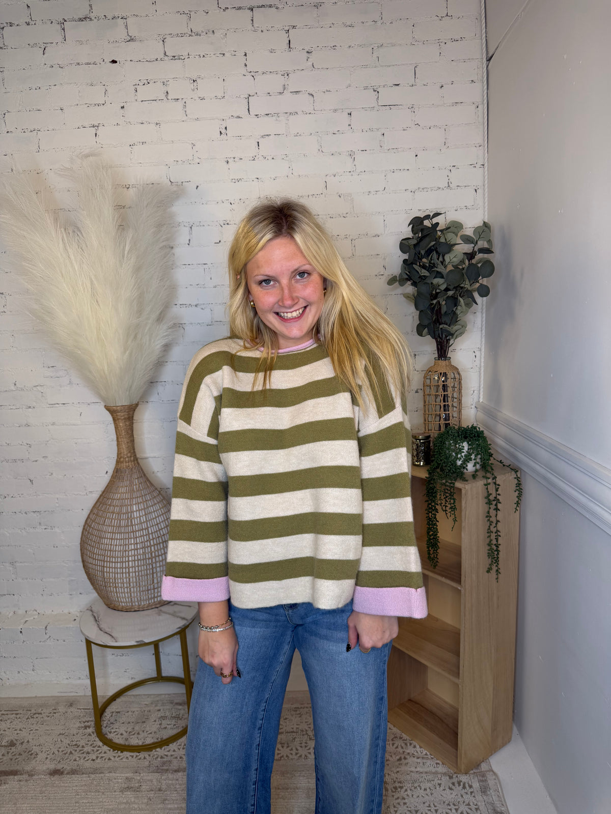 Blushing Olive Sweater