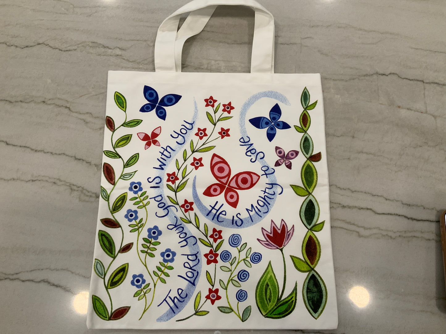 The Lord God is with You Canvas Bag