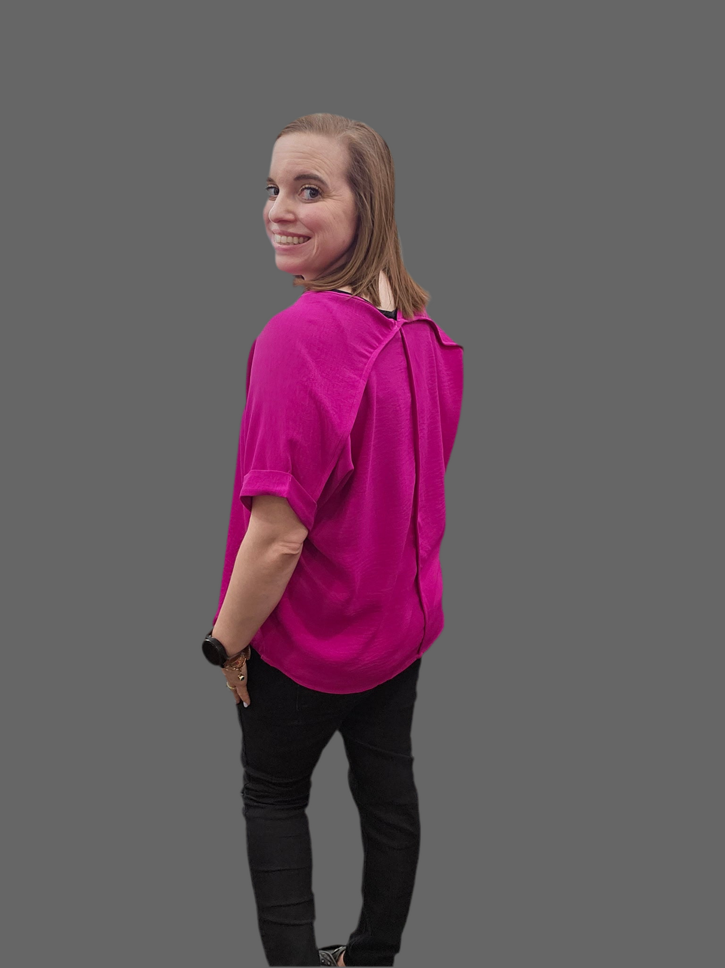 Flowing Radiance- Magenta Top