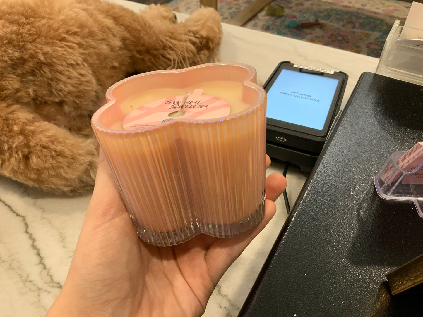 Sweet Grace Clover Pink Candle