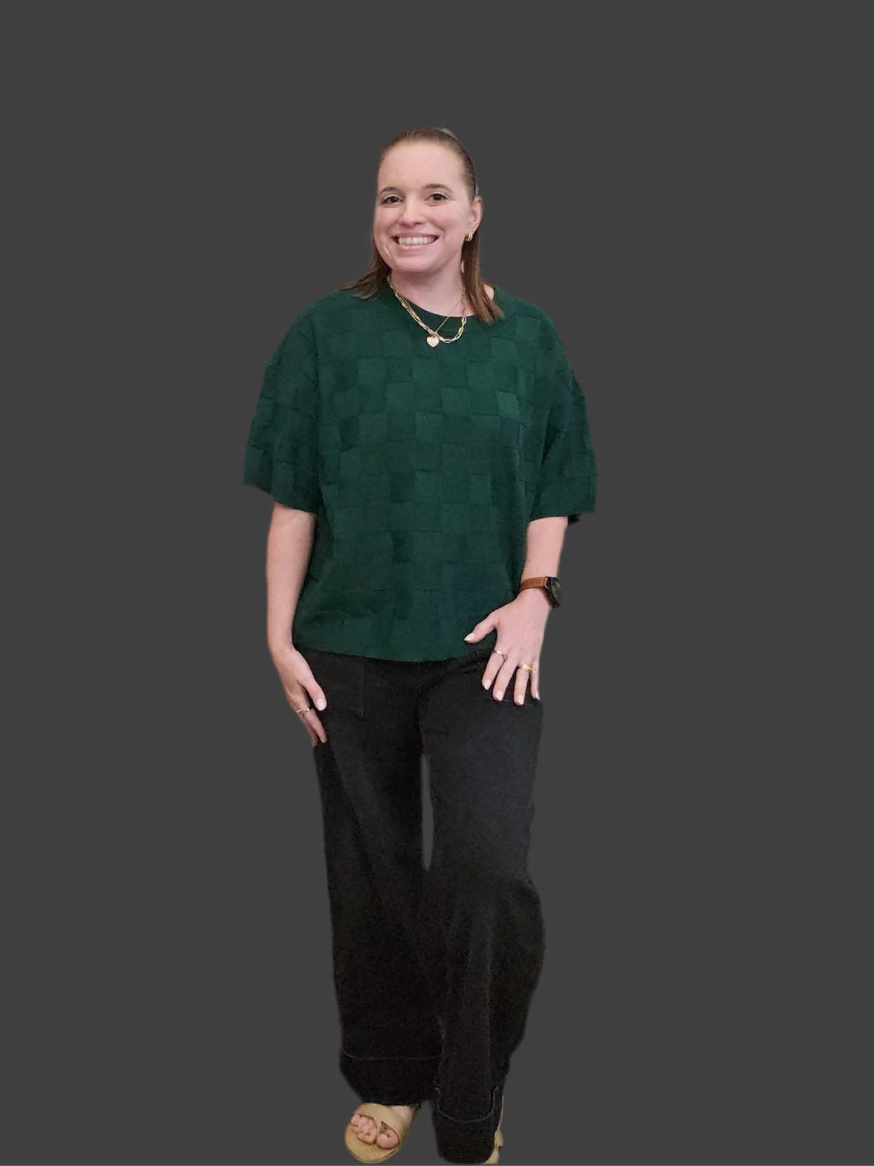 Hunter Green Sweater Top