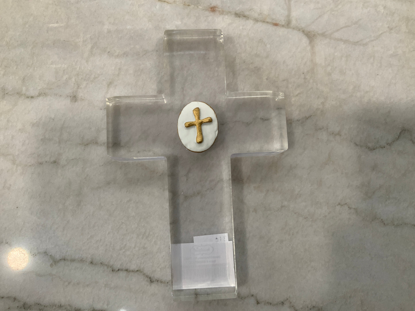 Clear Resin Intaglio Cross