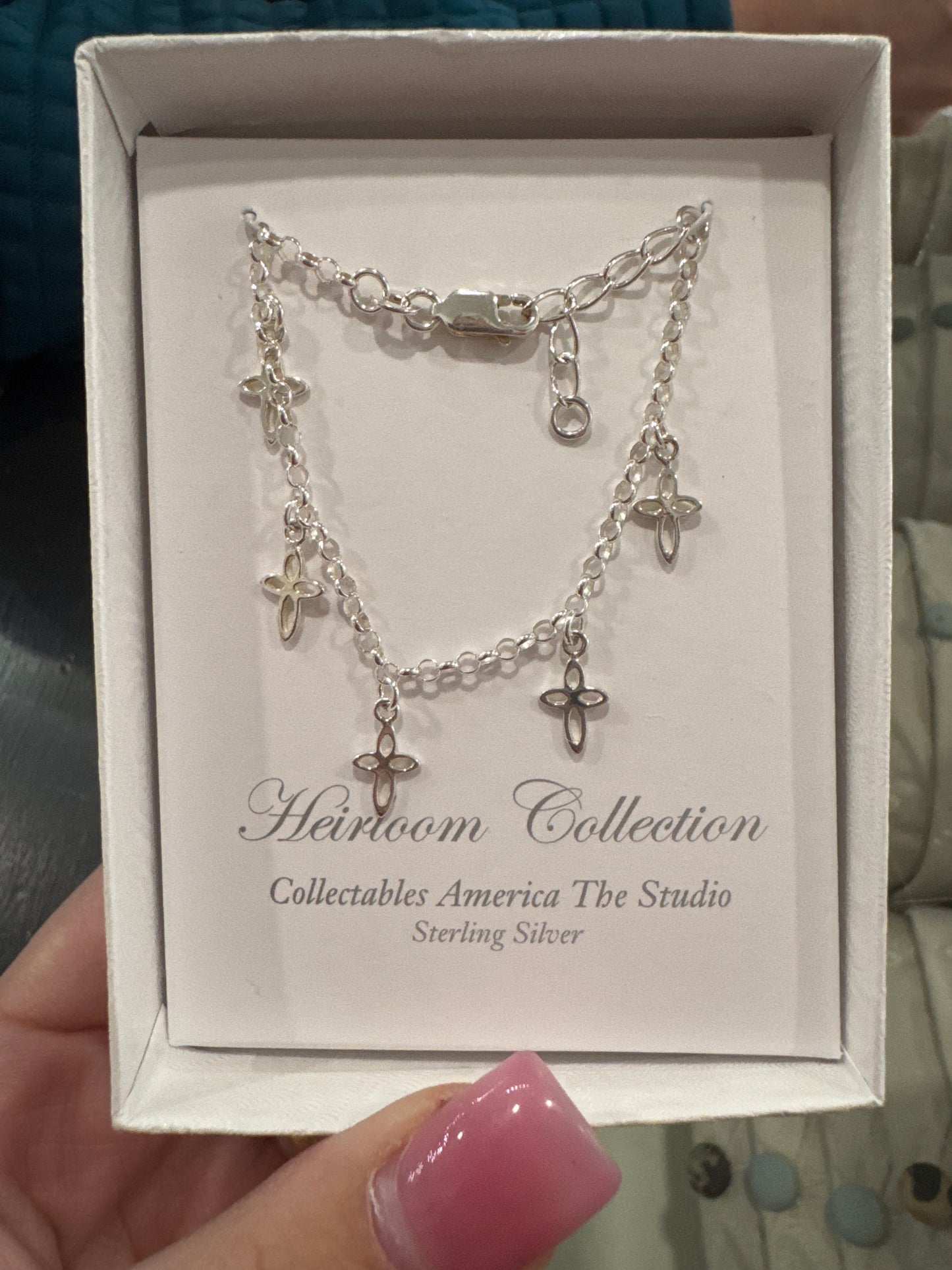Sliver Cross Bracelet
