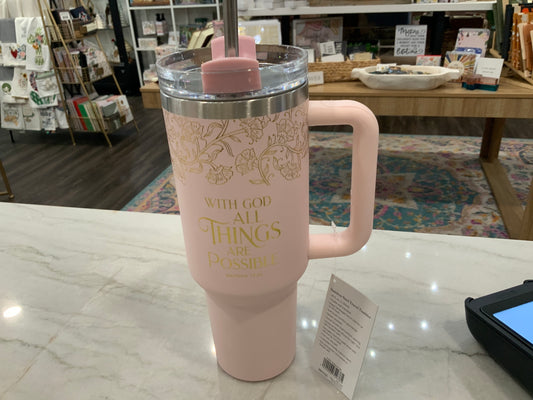 Pink With God Tumbler