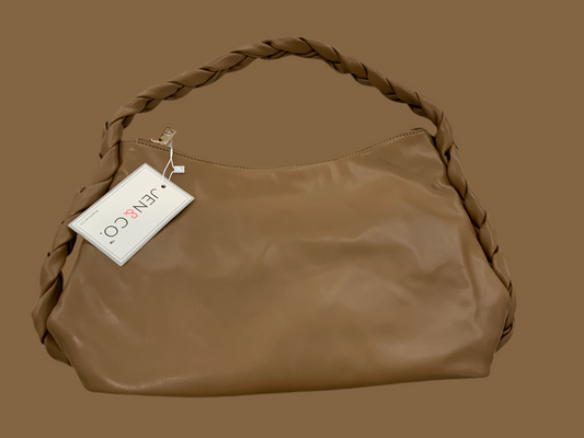 Tan Woven Leather Purse
