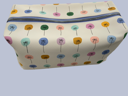 Dotted palms cosmetic pouch