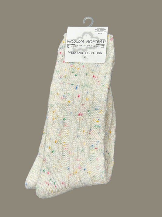 Vanilla Confetti Crew Socks