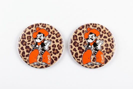Cheetah Pistol Pete Button