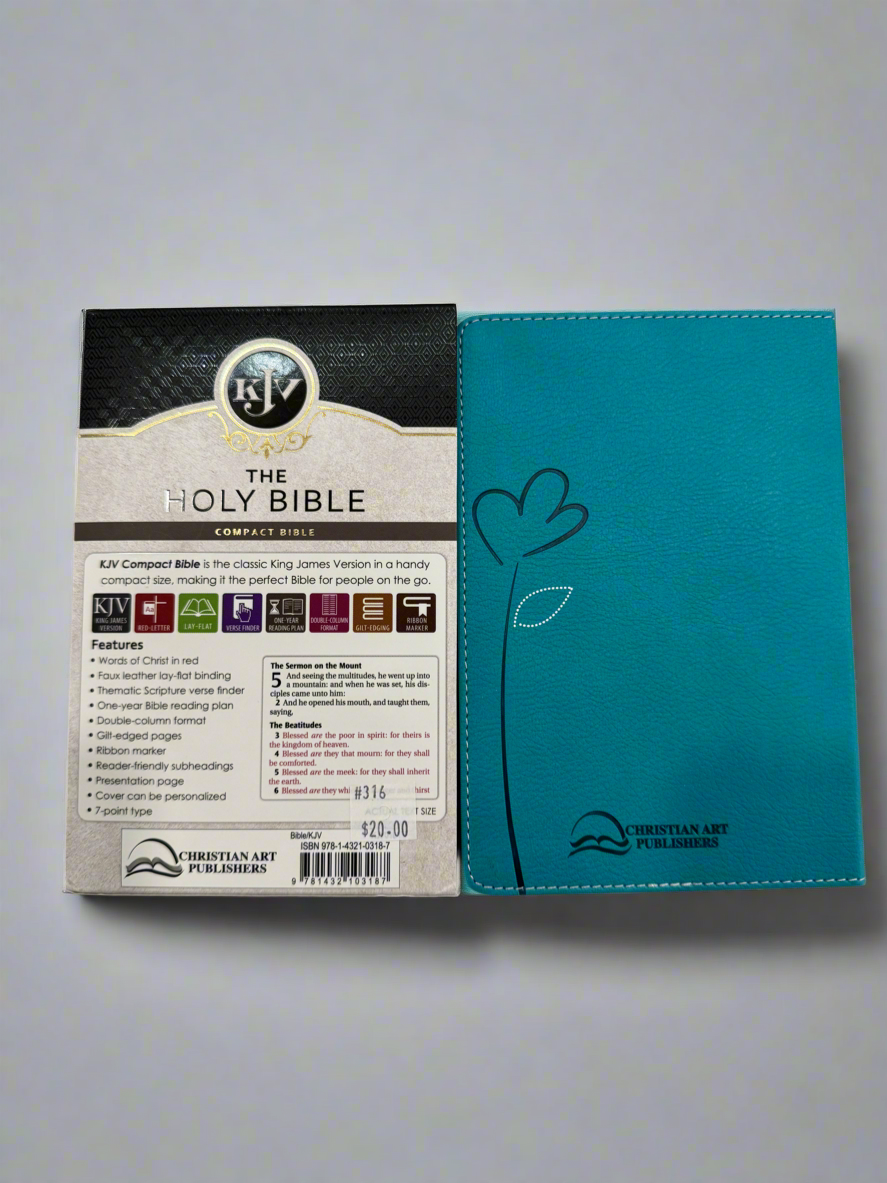 KJV Turquoise Compact Bible