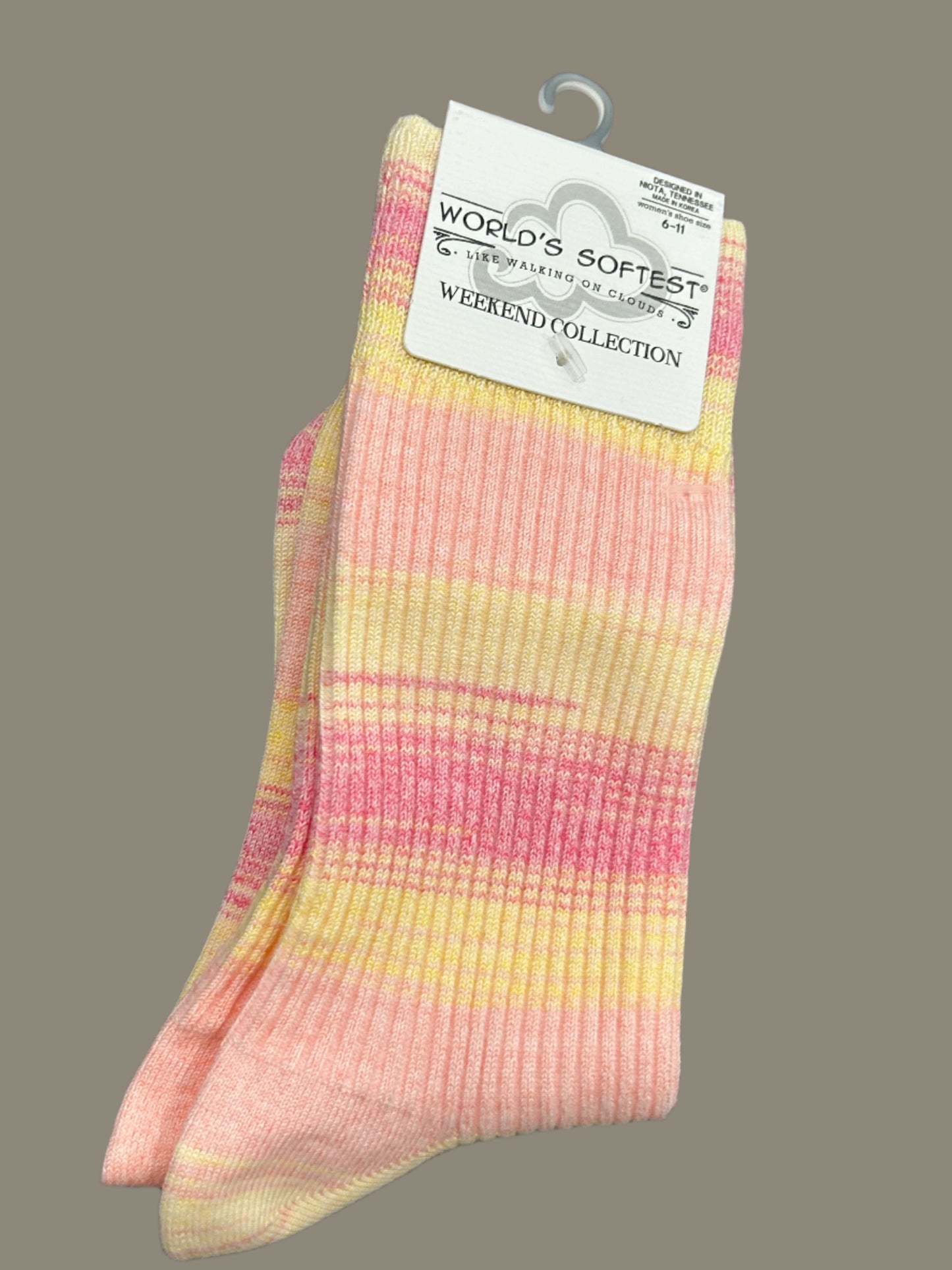 Pink Lemonade Crew Socks