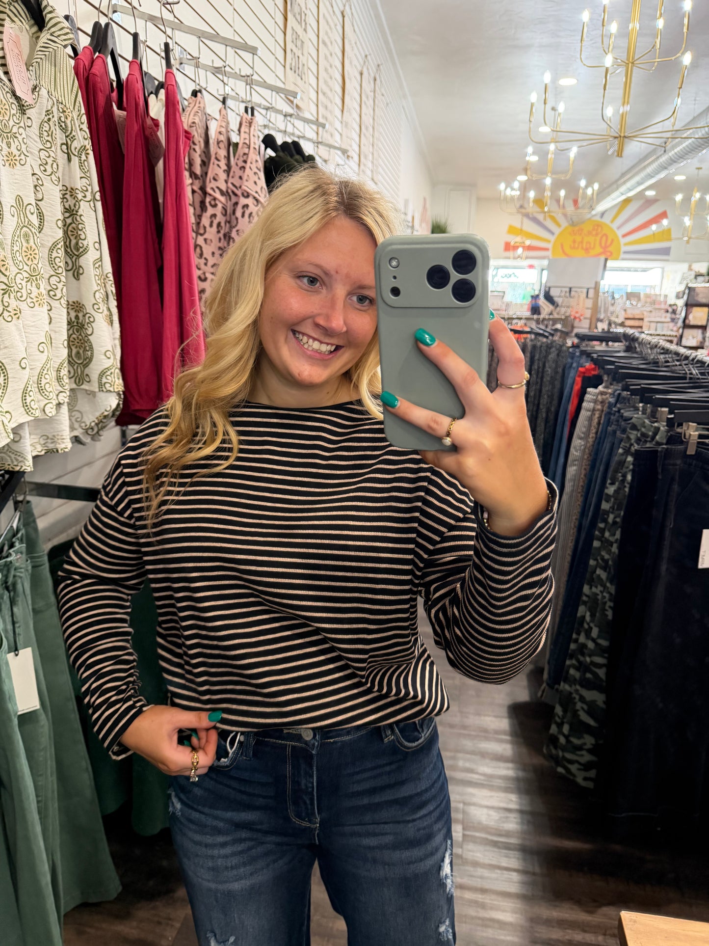 Downtown Stripe Sweater Top