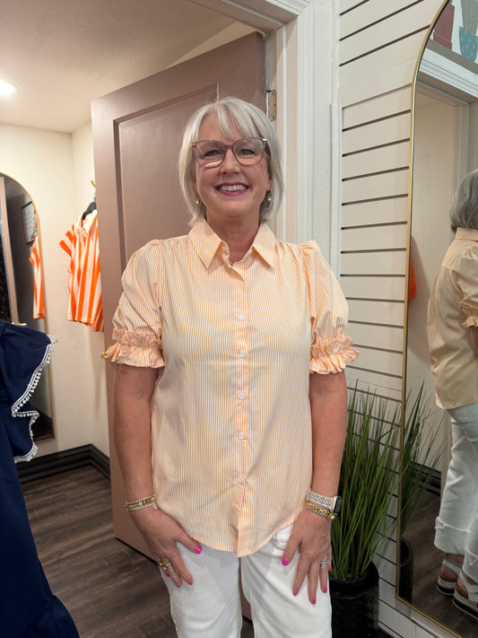 Classic Charm Orange Blouse