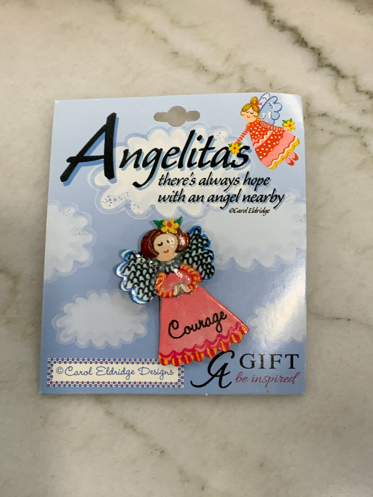 Courage Angel Pin