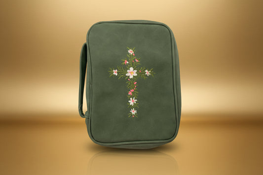 Embroidered Cross Bible Cover