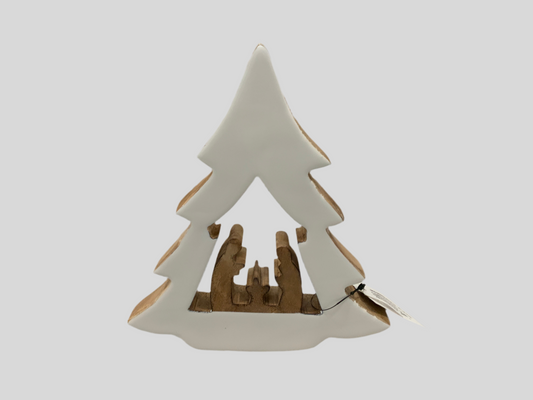 Wood Nativity Tree