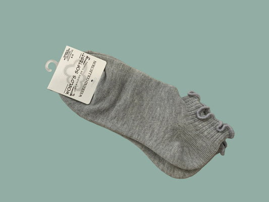 Light Heather Ankle Ruffle Socks
