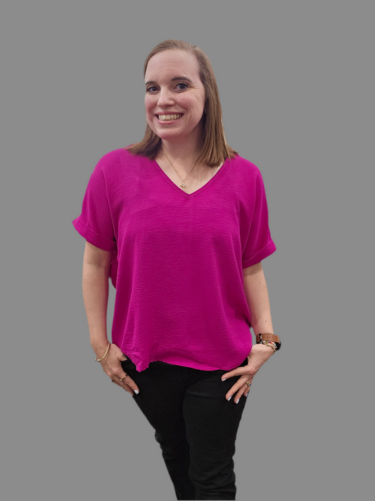 Flowing Radiance- Magenta Top