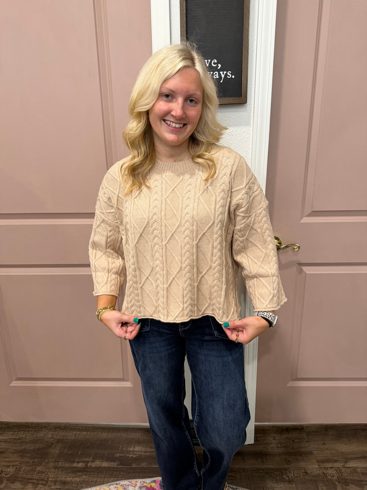 Cozy Taupe Fall Sweater