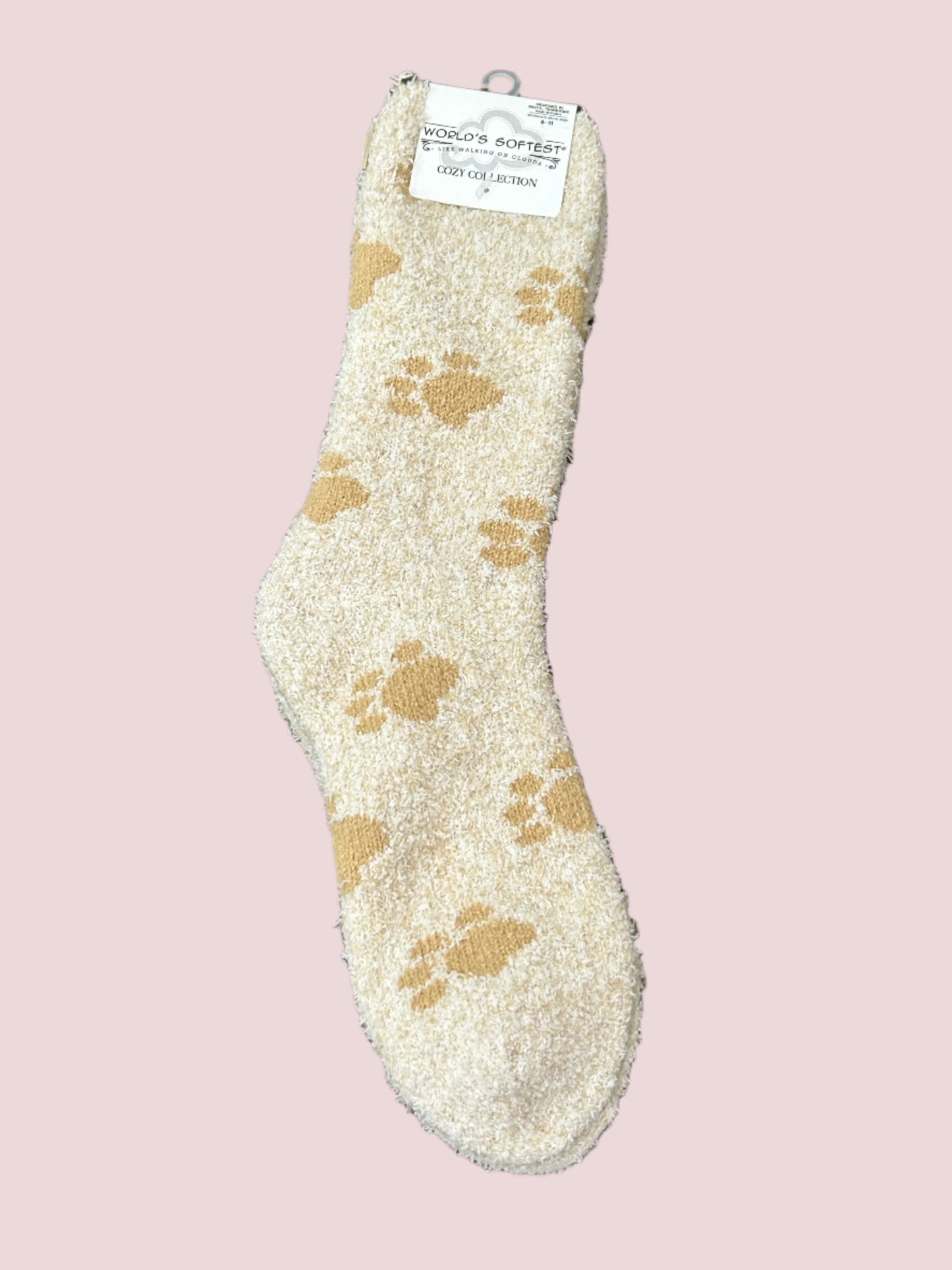 Paw Print Crew Socks