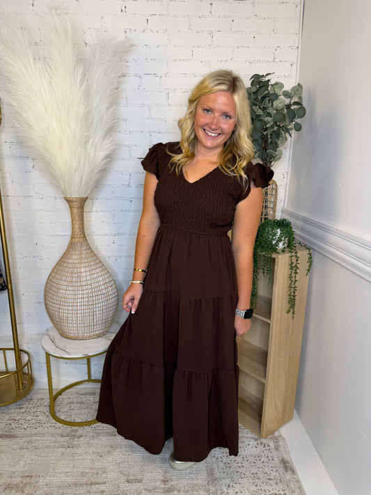 Chocolate Charm Midi Dress (117)