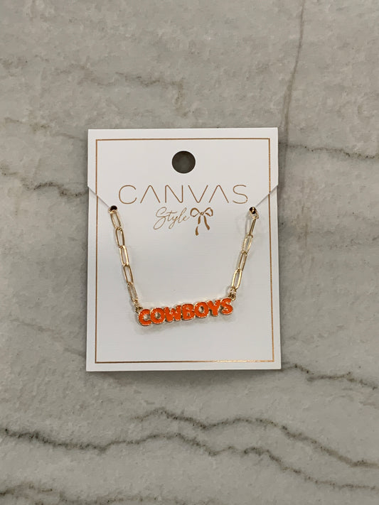 Cowboy Nameplate Necklace