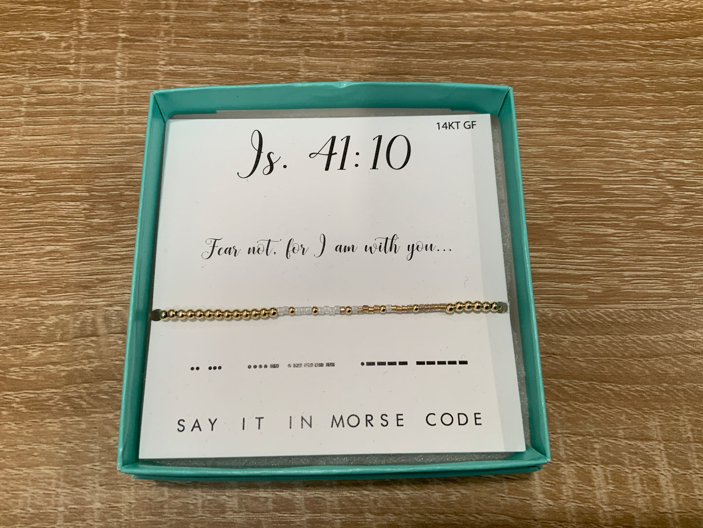 Is. 41:10 Beaded Dot & Dash Bracelet