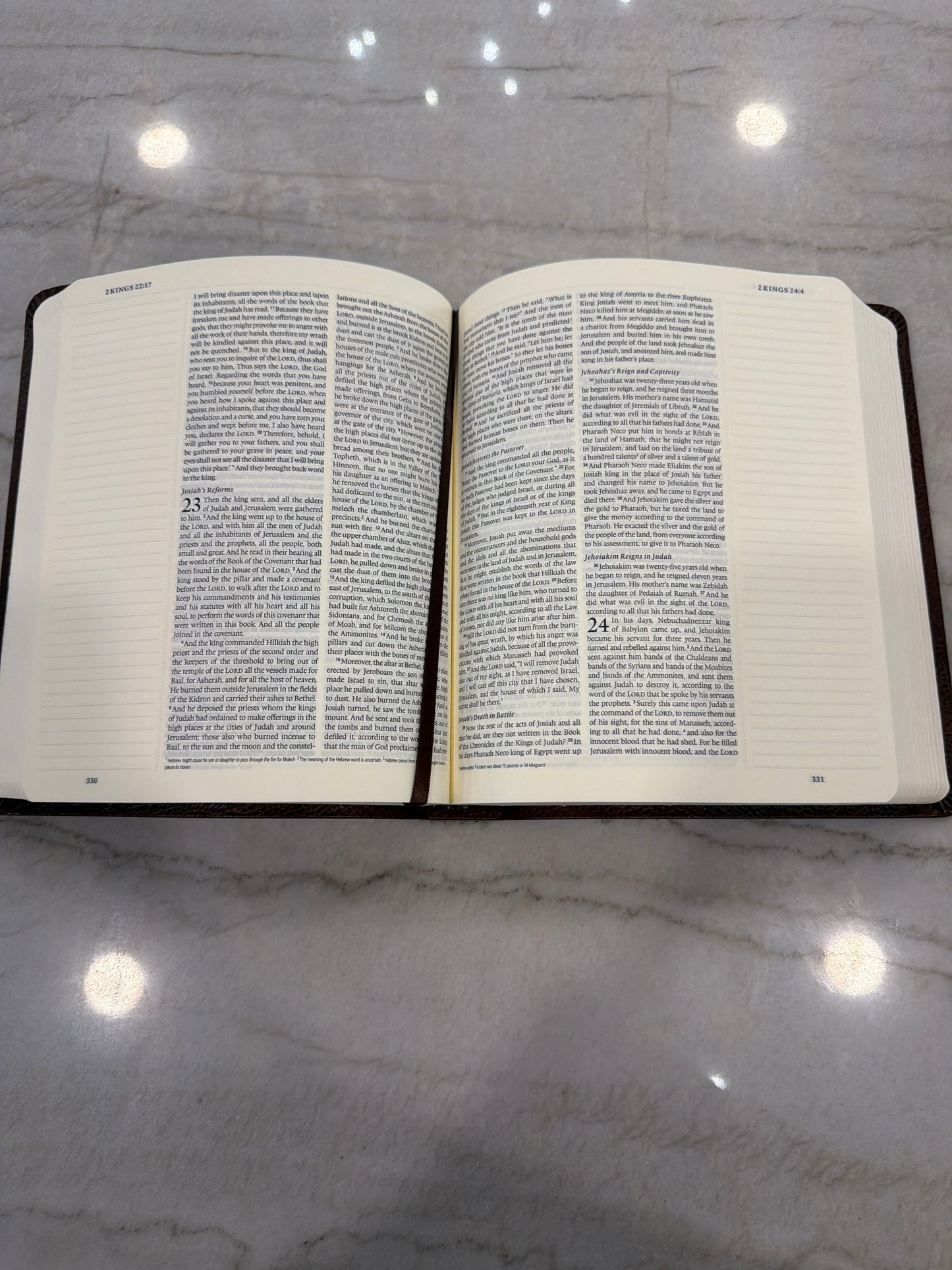 Journaling Leather Brown Bible