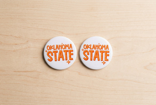 Oklahoma State Retro Button