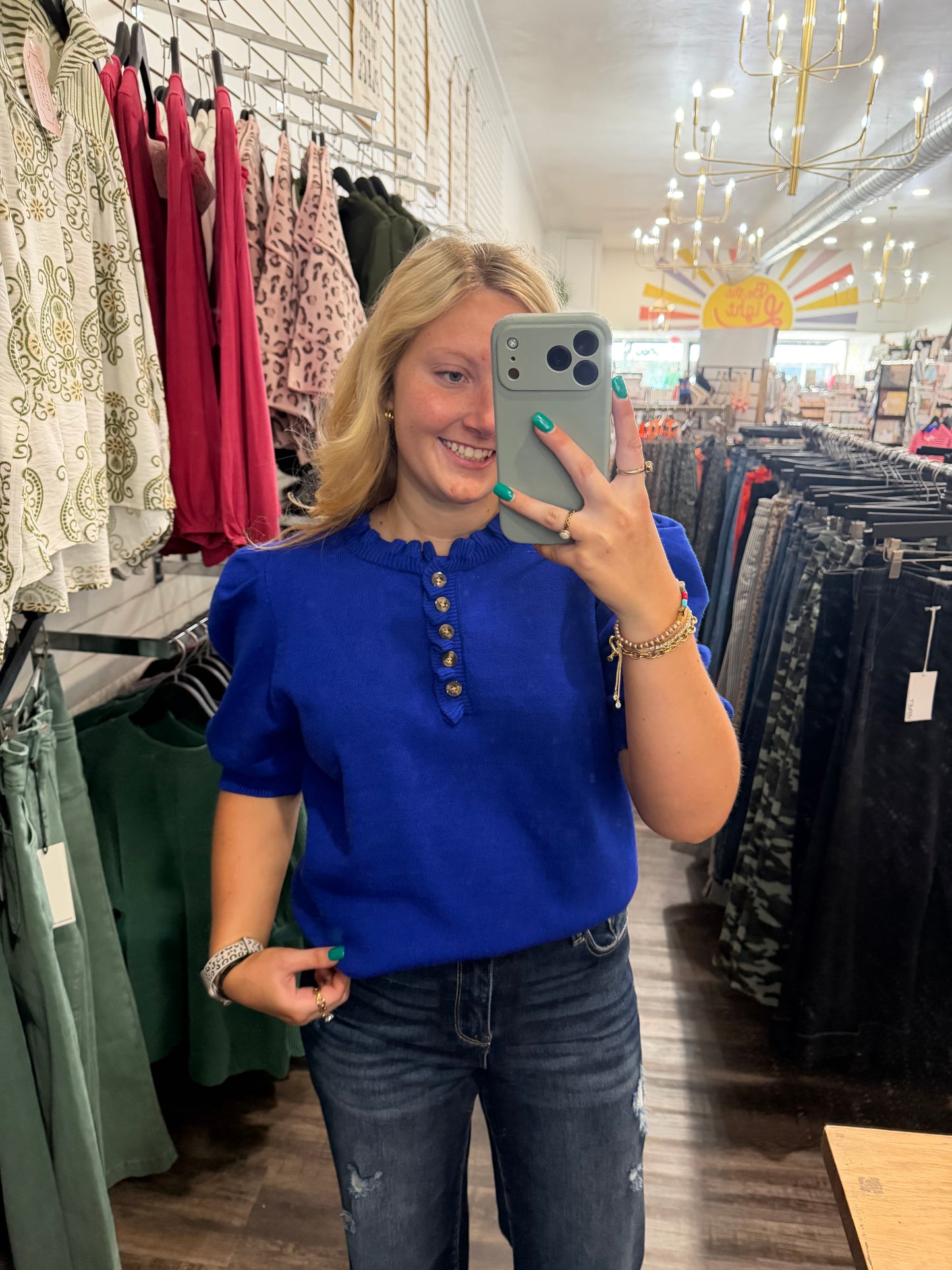 Royal Charm Knit Top