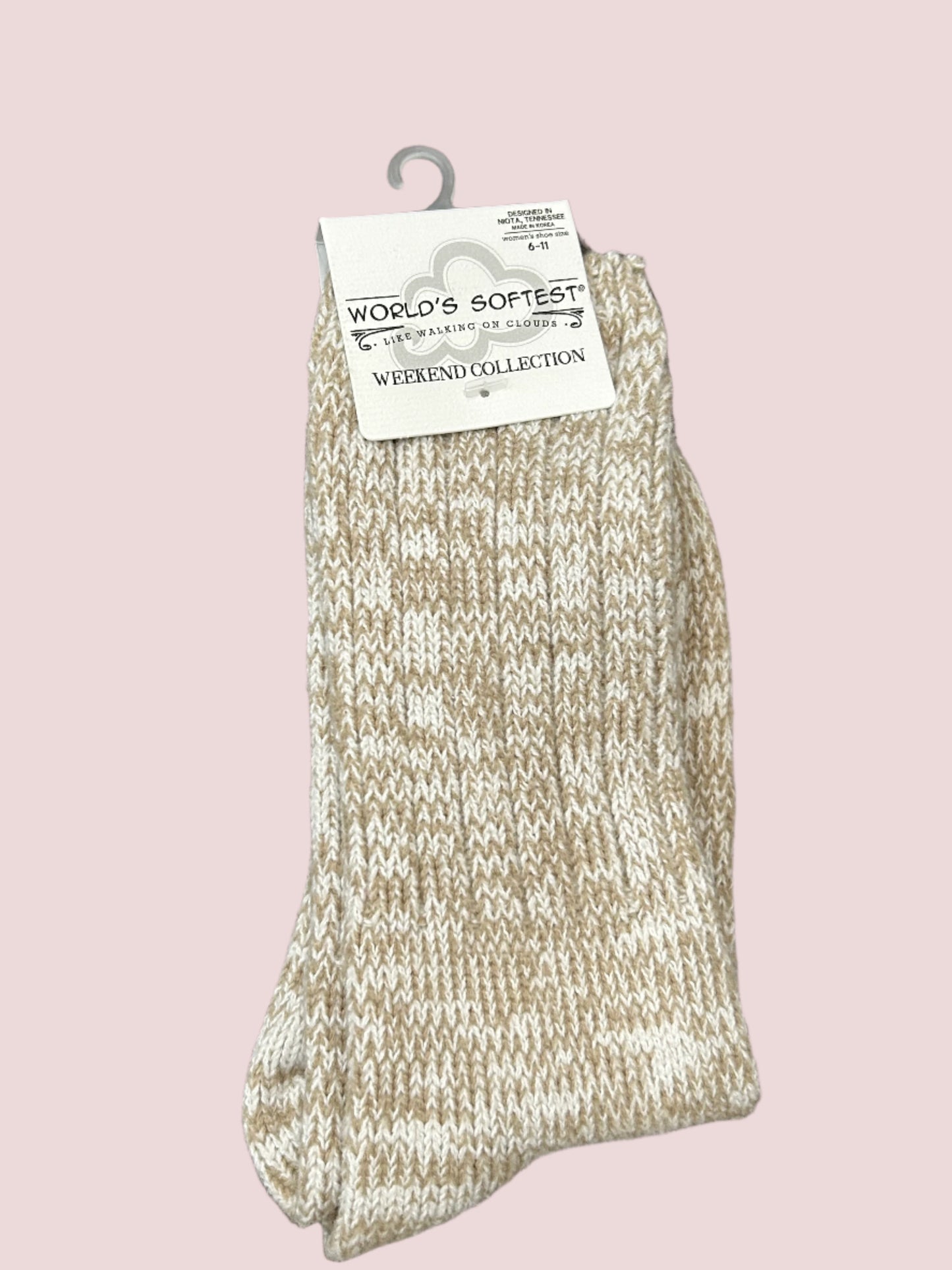 Mushroom Crew Knit Socks