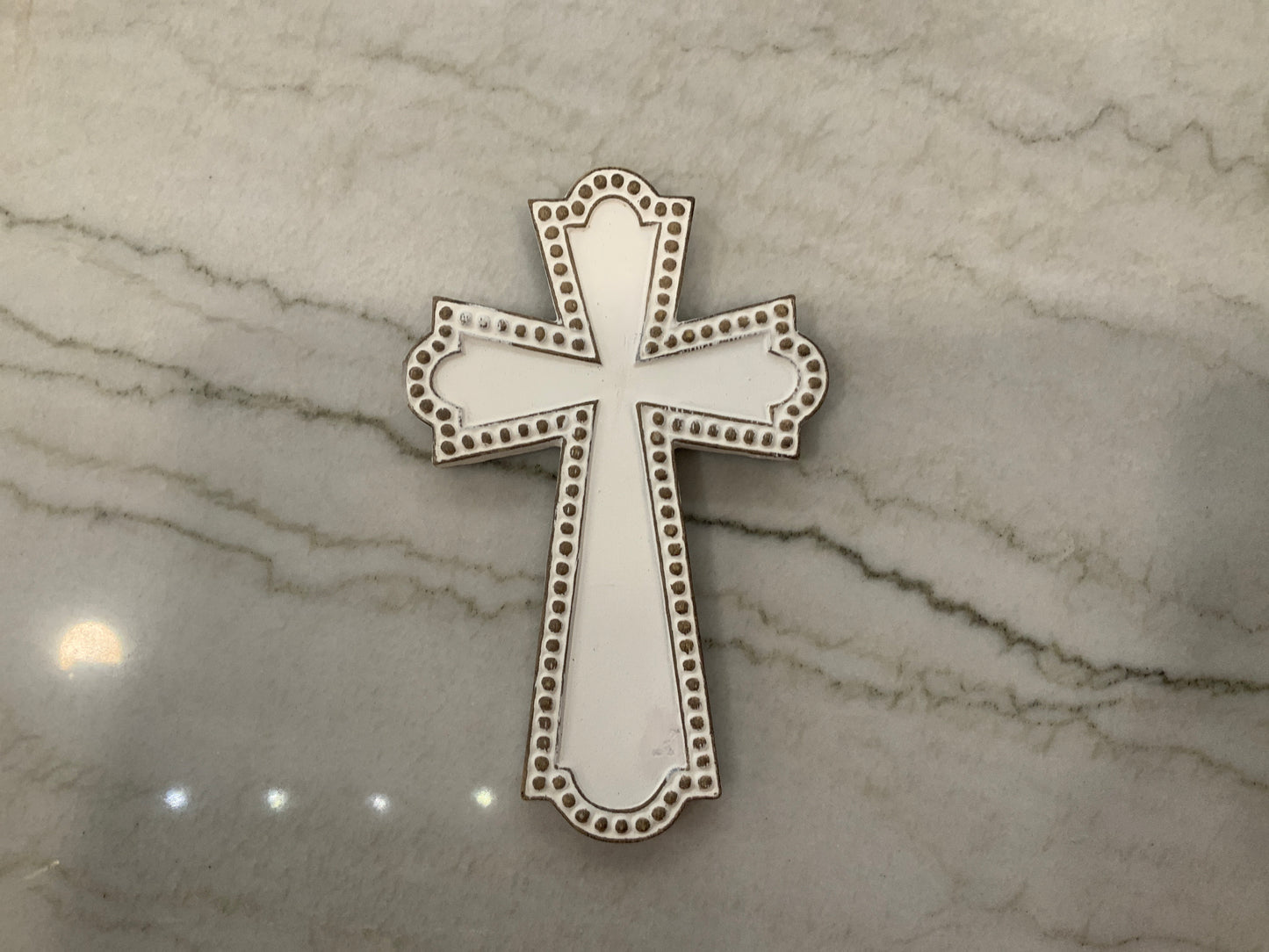 White and Brown Wall Cross