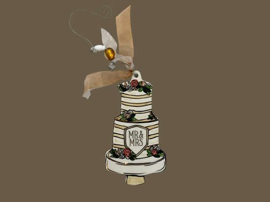 Mr & Mrs wedding cake ornament