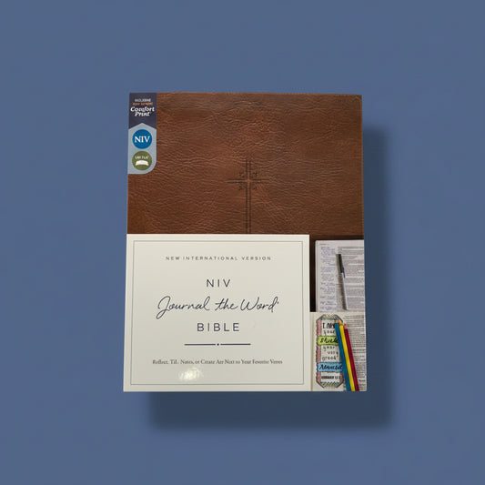 NIV Journal The Word Brown Leather