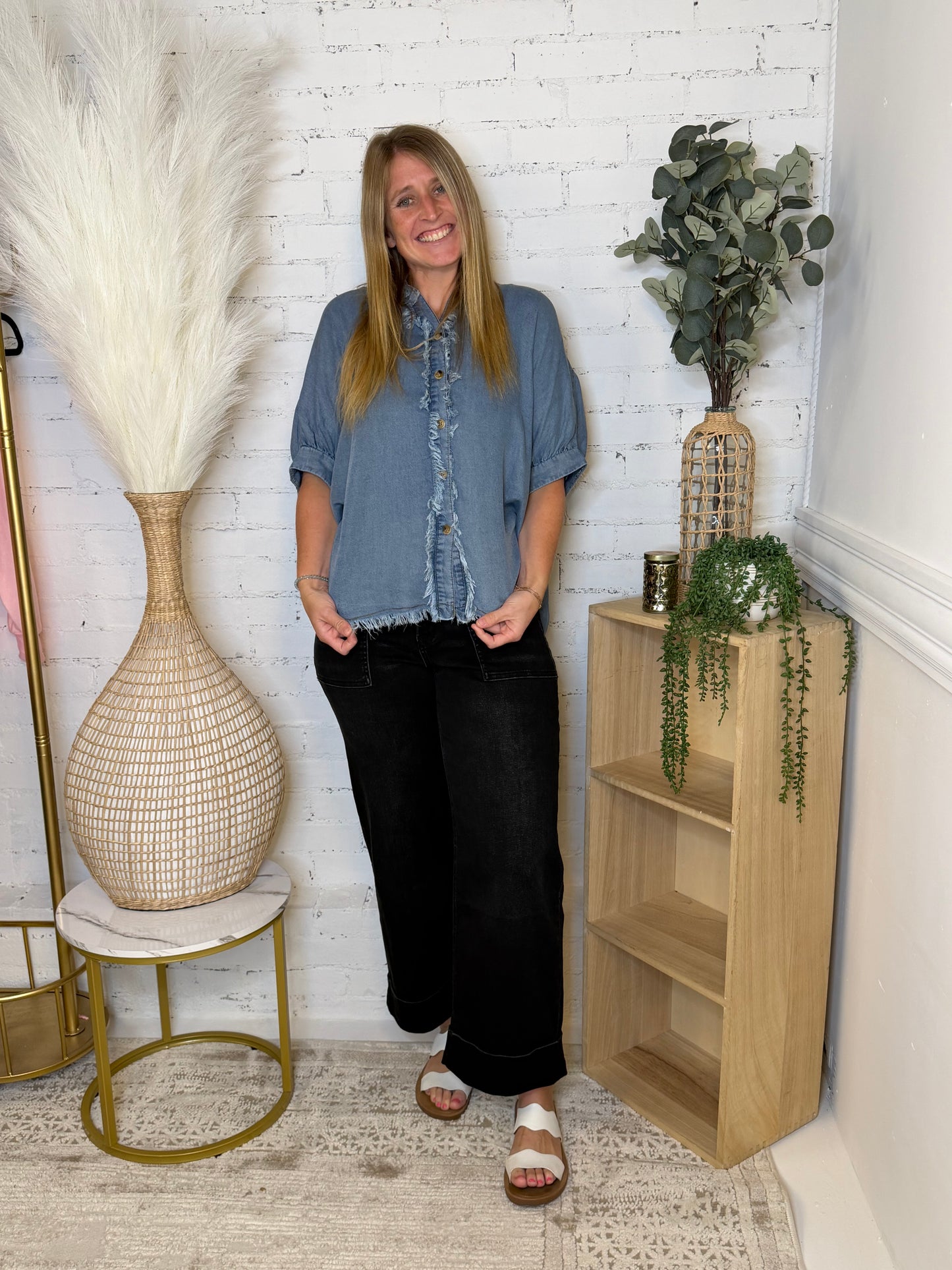 Cute And Comfy Denim Blouse