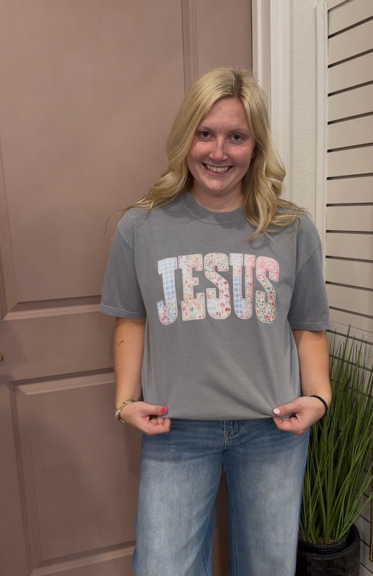 Jesus Patchwork T-shirt