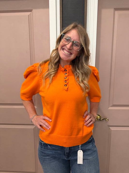 Orange Crush Sweater Top