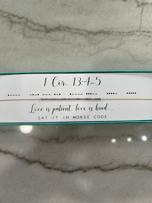 1 Cor 13:4-5 Necklace - Dot & Dash
