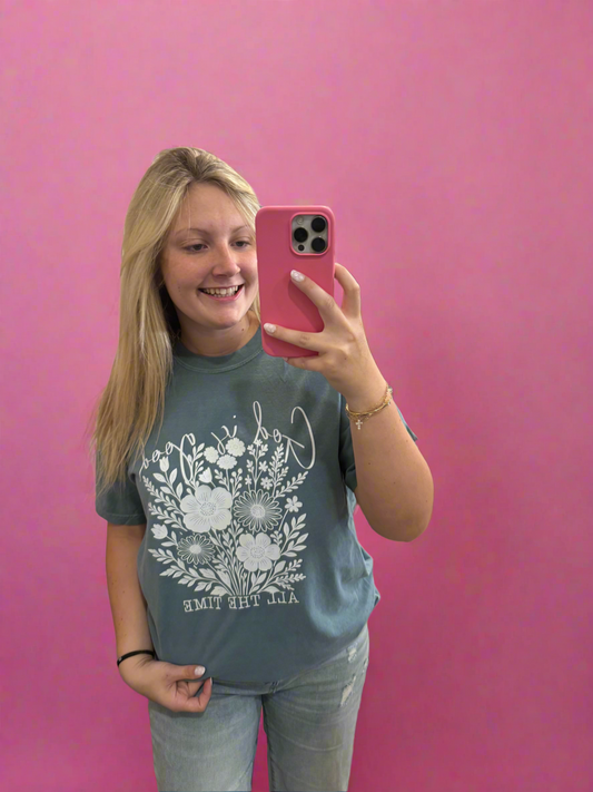 God Is Good Blue Tee (117)