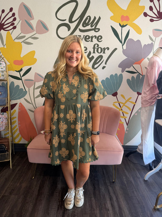 Sweet Magnolia Olive Dress (117)