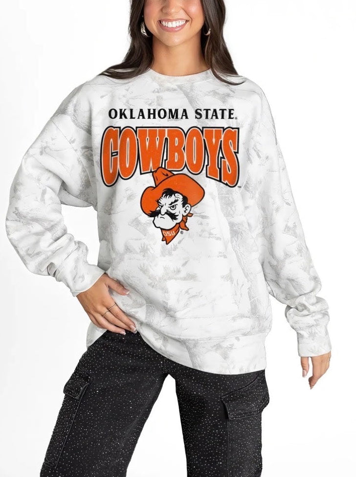 Cowboy White Camo Crewneck