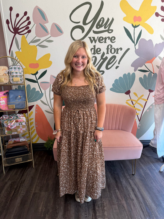 Sunday Stroll Brown Dress (117)