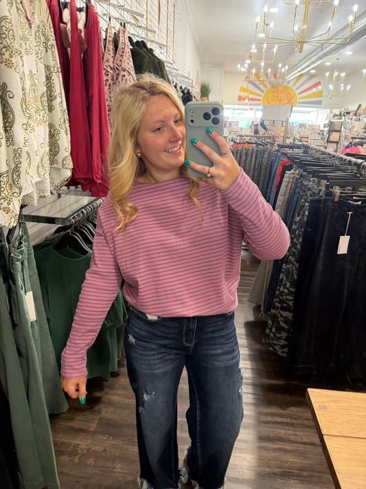 Blushing Teal Sweater Top