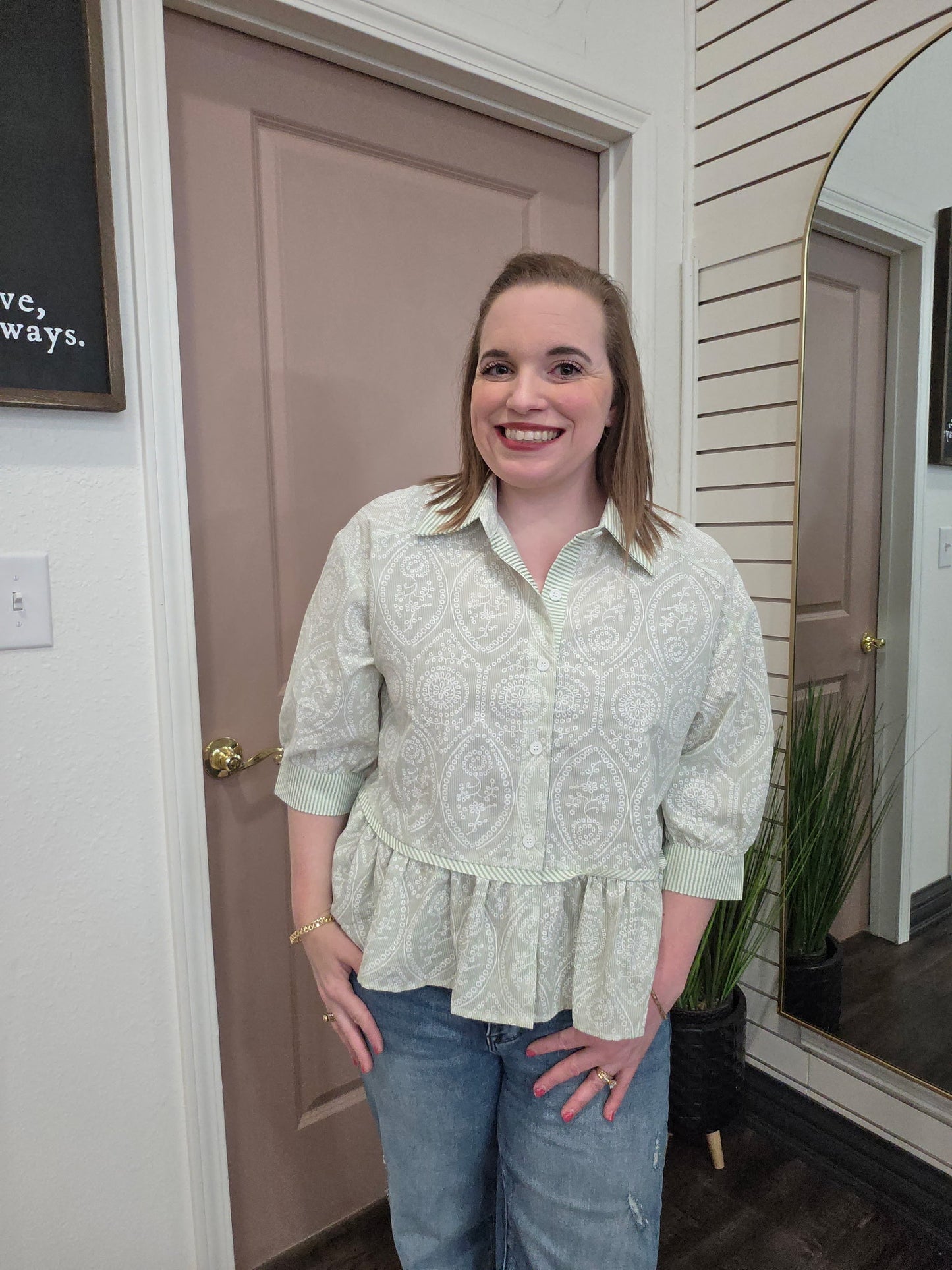 Peaceful Path Button Top